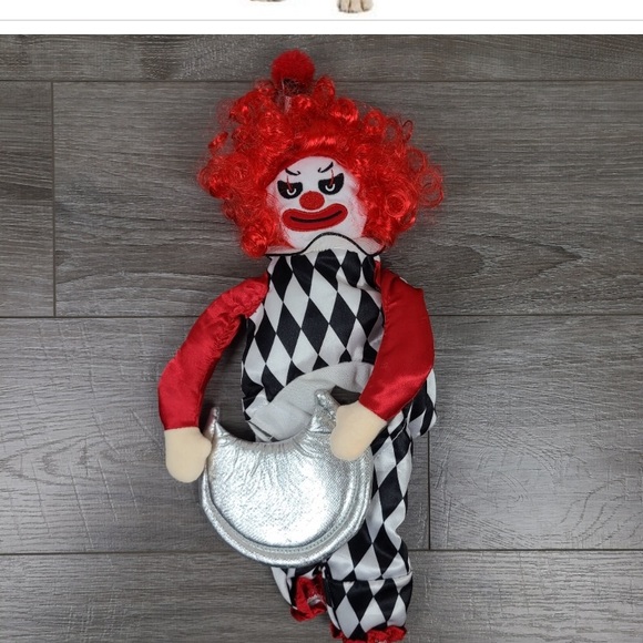 Thrills & Chills Halloween Scary Clown Dog & Cat Costume - Picture 3 of 6